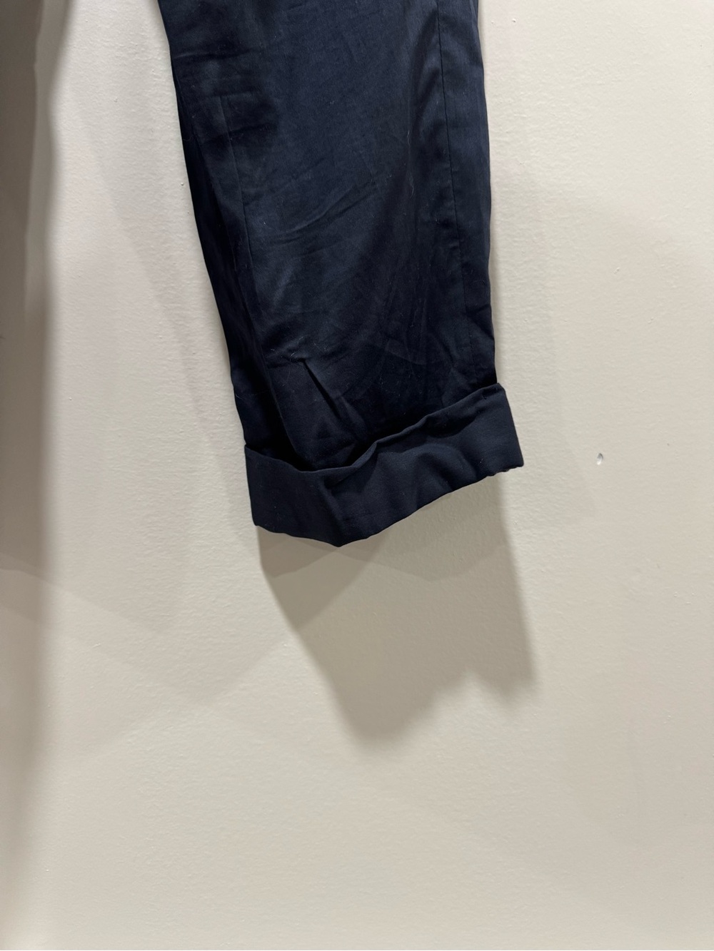 Marc by Marc Jacobs Navy Paperbag Waist Tie Trousers Pleated Cuffed Pants Size 6 - Picture 3 of 5